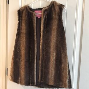 Betsey Johnson faux fur vest